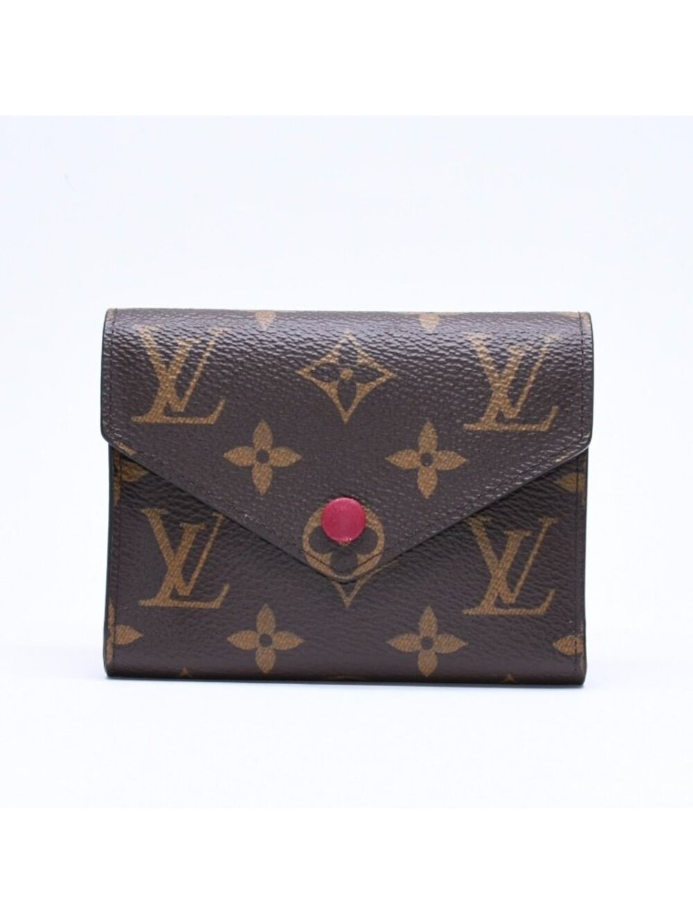 Louis Vuitton Portefeuille Victorine Trifold Wallet Monogram Brown Fuchsia